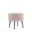 Bailey Ottoman In Oatmeal with Black Feet