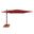 Bali 10' Square Umbrella with Cross Bar Stand In Really Red