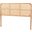 Bali And Pari Lainer Natural Brown Finished Bayur Wood And Rattan Queen Headboard