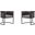 Cosmopolitan Dining Chair In Pebble and Black (Set of 2)