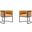 Cosmopolitan Dining Chair In Saddle and Black (Set of 2)