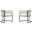 Cosmopolitan Dining Chair In White and Black (Set of 2)