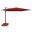 Bali Pro 10' Square Starlight Umbrella with Cross Bar Stand In Really Red