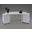 Bali White Gloss Curved Desk