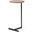Ballatine Brown Wood Round Top With Black Metal Base Accent Table