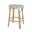 Ballito 24.5" Oval Rattan Counter Stool In White and Green