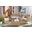 Bandele 4Pc Living Set in Natural and White