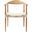 Bandelier Light Oak and Off White Arm Chair