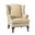 Baptist Genuine Leather Armchair In Beige