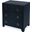 Bar Harbor Raffia 3 Drawer Nightstand In Navy Blue