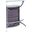 Dallas 2-shelf Home Bar Silver and Frosted Glass
