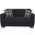 Barato Upholstered Convertible Loveseat with Storage In Black Granite