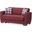 Barato Upholstered Convertible Loveseat with Storage In Burgundy