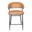Barbara Genuine Leather Counter Chair In Caramel