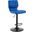 Bardot Adjustable Height Blue Faux Leather Swivel Bar Stool