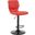 Bardot Adjustable Height Red Faux Leather Swivel Bar Stool