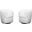 Barolo Italian Leather Swivel Club Chair Set of 2 In Snow
