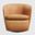 Barolo Leather Swivel Club Chair In Vintage Caramel