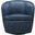 Barolo Swivel Club Chair In Blue