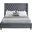 Barolo Velvet Full Bed In Grey