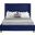 Barolo Velvet Full Bed In Navy