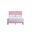 Baron Full Platform Bed In Pink