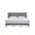 Baron King Platform Bed In Light Grey