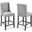 Baron Light Gray Counter Stool Upholstered Fabric Set of 2