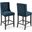 Baronet Counter Bar Stool Upholstered Fabric Set of 2 In Azure