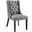Baronet Light Gray Button Tufted Fabric Dining Chair