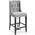 Baronet Light Gray Tufted Button Upholstered Fabric Counter Stool