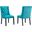 Baronet Performance Velvet Dining Chair Set Of 2 In Blue