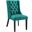 Baronet Teal Button Tufted Fabric Dining Chair