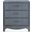 Barrett 3-Drawer Side Table In Denim Mist