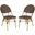 Barrow Brown Stacking Indoor/Outdoor Side Chair Set of 2 FOX5203A