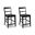 Basinger Counter Height Barstool Set of 2 In Black