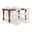 Basinger Counter Height Dining Room Set In White and Brown
