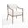 Bastille Chenille Fabric Upholstered Dining Arm Chair Set of 2 In Cream