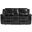 Bastrop Black Double Glider Reclining Console Loveseat