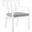 Baxley White and Gray Stackable Outdoor Patio Aluminum Dining Arm Chair
