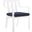 Baxley White Navy Stackable Outdoor Patio Aluminum Dining Arm Chair