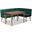 Baxton Studio Alvis Mid-Century Modern Emerald Green Velvet Upholstered And Walnut Brown Finished Wood 3-Piece Dining Nook Set