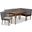 Baxton Studio Alvis Mid-Century Modern Grey Velvet Upholstered And Walnut Brown Finished Wood 4-Piece Dining Nook Set