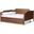 Baxton Studio Alya Classic Traditional Farmhouse Walnut Brown Finished Wood Full Size Daybed With Roll Out Trundle Bed