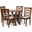Baxton Studio Ariane Modern and Contemporary Grey Fabric Upholstered and Walnut Brown Finished Wood 5-Piece Dining Set