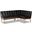 Baxton Studio Arvid Mid-Century Modern Dark Brown Faux Leather Upholstered 2-Piece Wood Dining Corner Sofa Bench