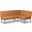 Baxton Studio Arvid Mid-Century Modern Tan Faux Leather Upholstered and Walnut Brown Finished Wood 2-Piece Dining Corner Sofa Bench