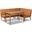 Baxton Studio Arvid Mid-Century Modern Tan Faux Leather Upholstered and Walnut Brown Finished Wood 3-Piece Dining Nook Set