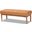 Baxton Studio Arvid Mid-Century Modern Tan Faux Leather Upholstered and Walnut Brown Finished Wood Dining Bench
