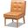 Baxton Studio Arvid Mid-Century Modern Tan Faux Leather Upholstered and Walnut Brown Finished Wood Dining Chair
